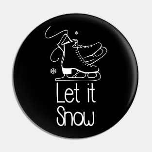 Winter quotes with cute skating shoes design Pin