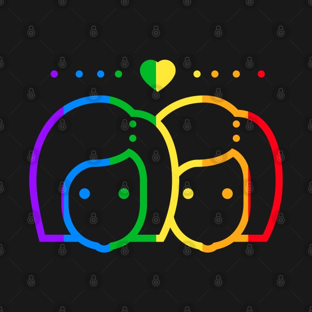 Lesbian Rainbow Color Women by RadStar