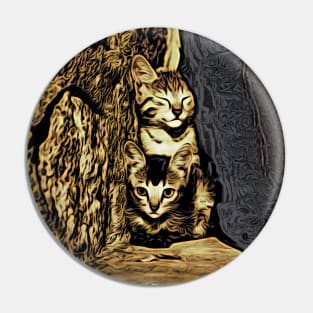 Baby cat / Maléa is looking for the goblin - children's book WolfArt Pin