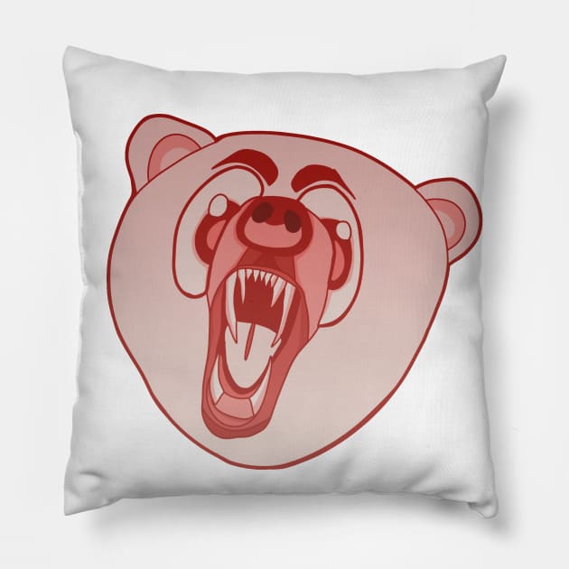 Red Bear Pillow by ggheat6