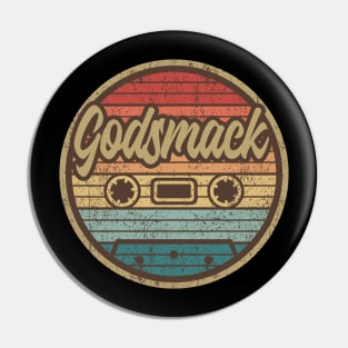 godsmack cassette retro circle Pin