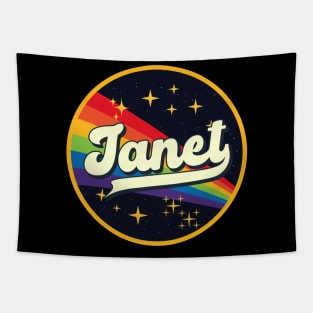 Janet // Rainbow In Space Vintage Style Tapestry