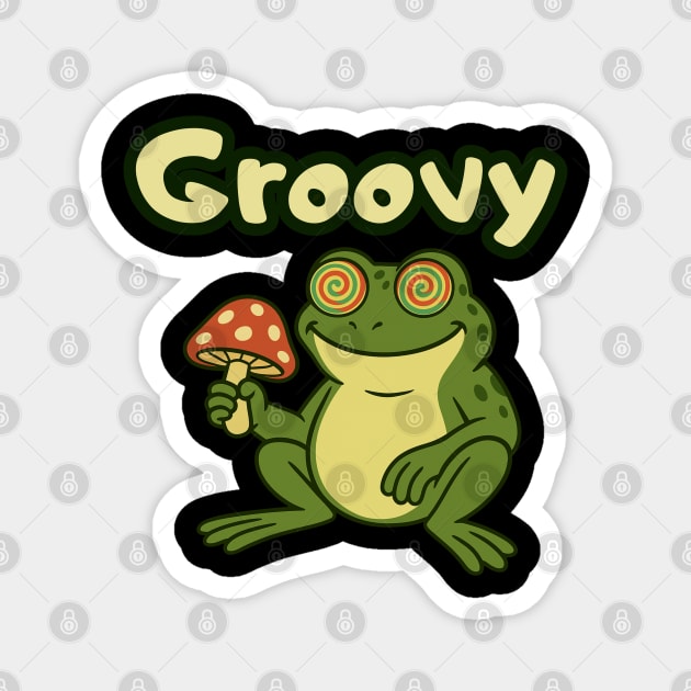 Groovy Frog Magnet by Stylecombinator