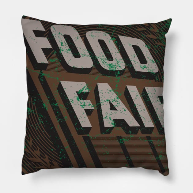 Food Fair Pillow by MindsparkCreative