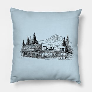 Old general store drawing Pillow