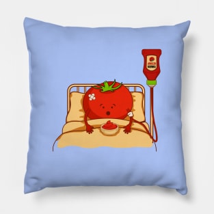 Tomato on sick leave Pillow