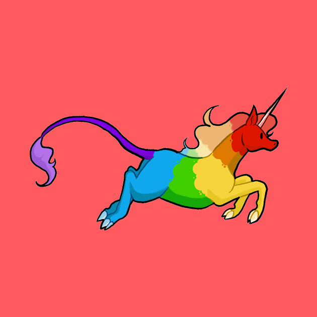 Rainbow Pride Unicorn by Khalico