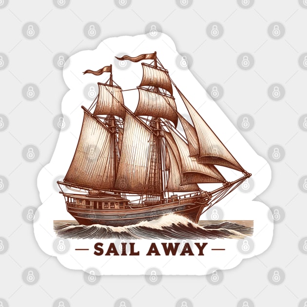 Sailboat Magnet by Vehicles-Art