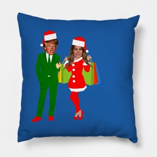 christmas donald trump melania santa trump Pillow