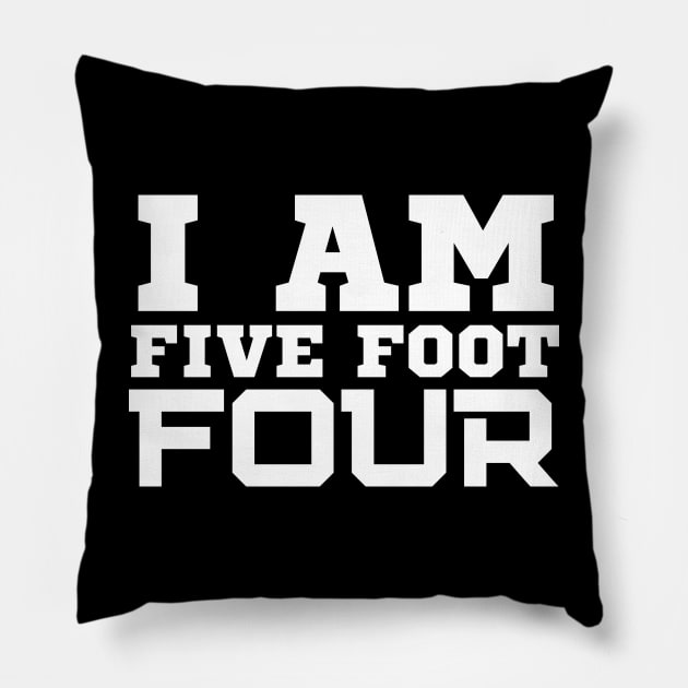 I Am Five Foot Four Pillow by HobbyAndArt