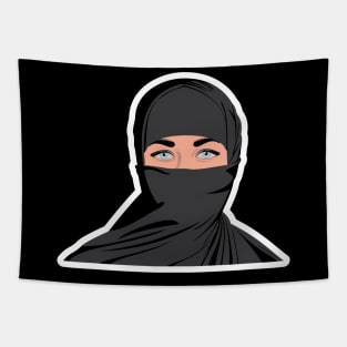 Happy women’s day illustration of beautiful women wear hijab vector design. Tapestry