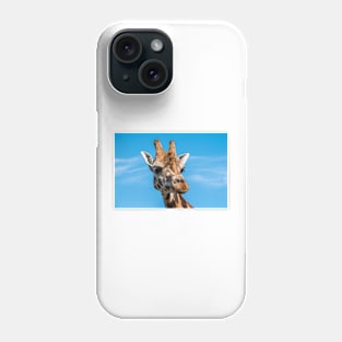 Close up photo of a Rothschild Giraffe head Phone Case