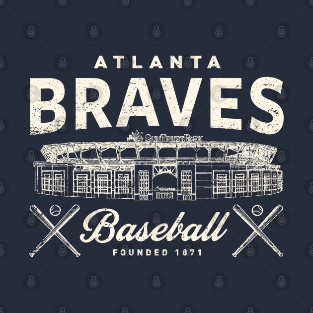 Atlanta Braves Stadium by Buck Tee Original by Buck Tee