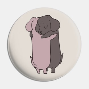 Dachshund Hugs Pin