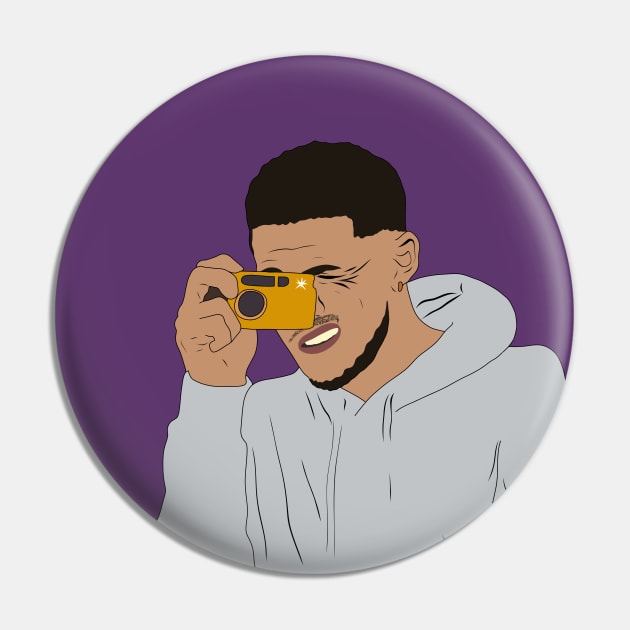 Devin Booker Phoenix Basketball Camera Flash Mercury Game Pin by Hevding