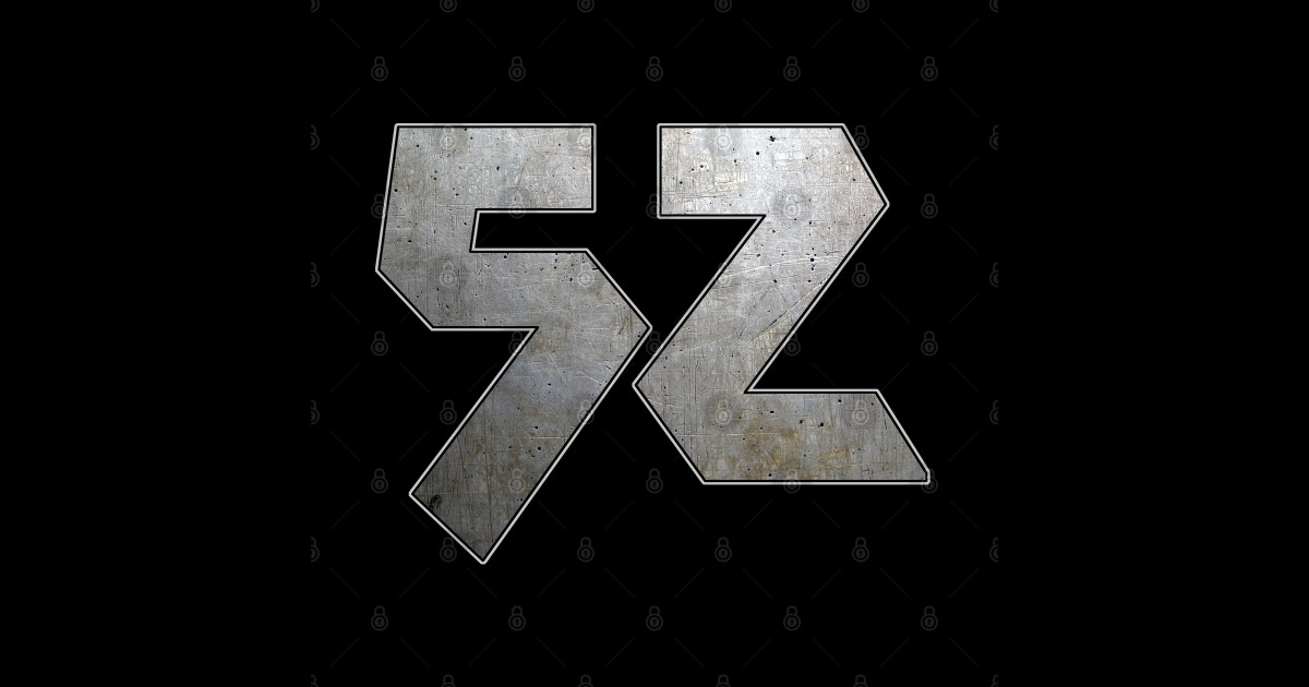 Number 52 heavy metal - Number 52 - Sticker | TeePublic