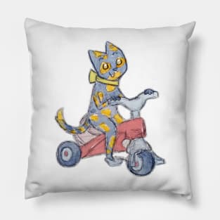 baby cat tricycle Pillow