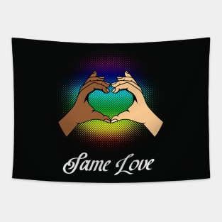 Gay Pride Rainbow Heart LGBT Gay Lesbian Gift Tapestry