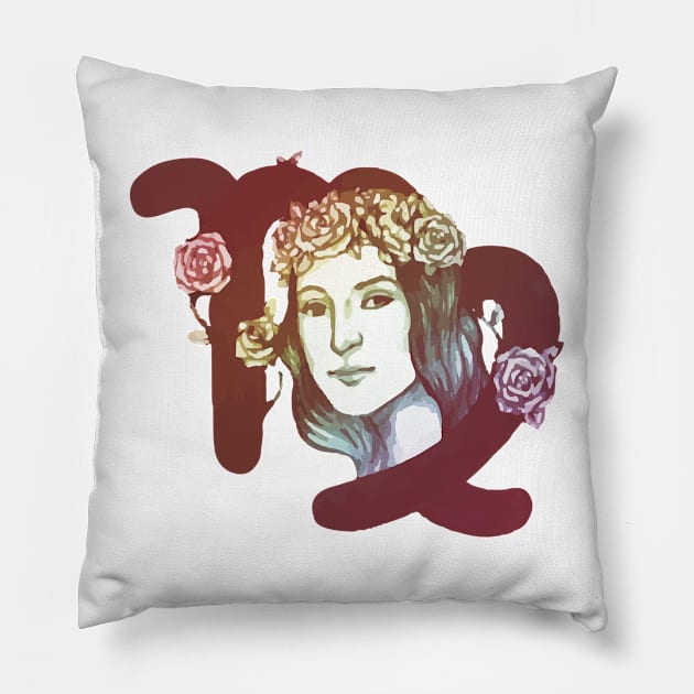 Virgo Zodiac Sign , Virgo Horoscope Astrology Pillow by Utopia Shop