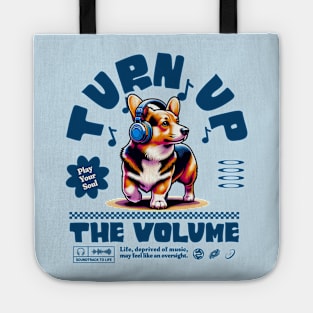 Vintage Vibe Turn up the Volume Music Gift Tote