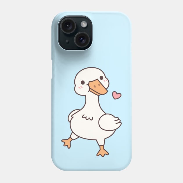 Cute Happy Goose Waddling Phone Case by rustydoodle