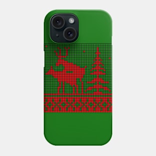 mating reindeer ugly christmas funny deer Phone Case