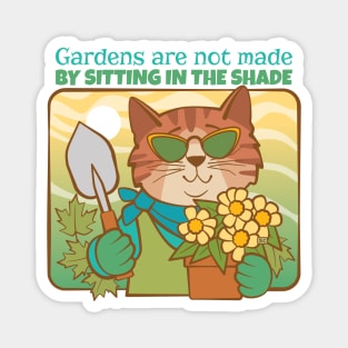 Gardening Cat Magnet