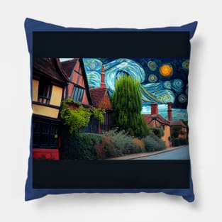 Starry Night Over Godric's Hollow Pillow