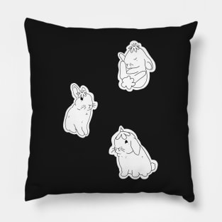 Flower bunnies stickers Pillow