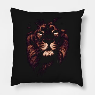 colored lion, indian lion Pillow