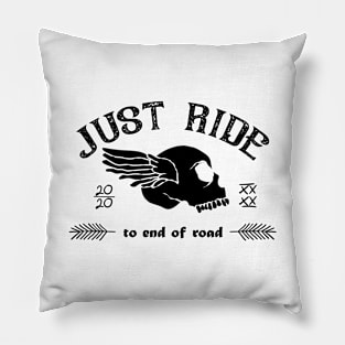 Just Ride Vintage Style Pillow