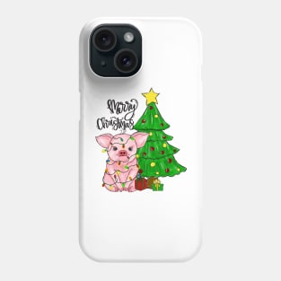 Merry Christmas Pig funny Phone Case