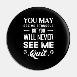 Motivational sport quote simple font Black & White Inspirational design Pin