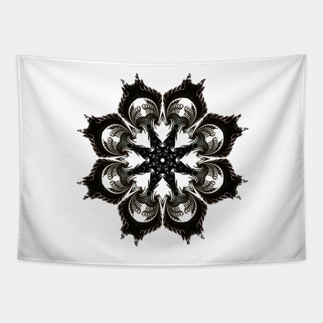 Fractal Mandala Tapestry by Manafold