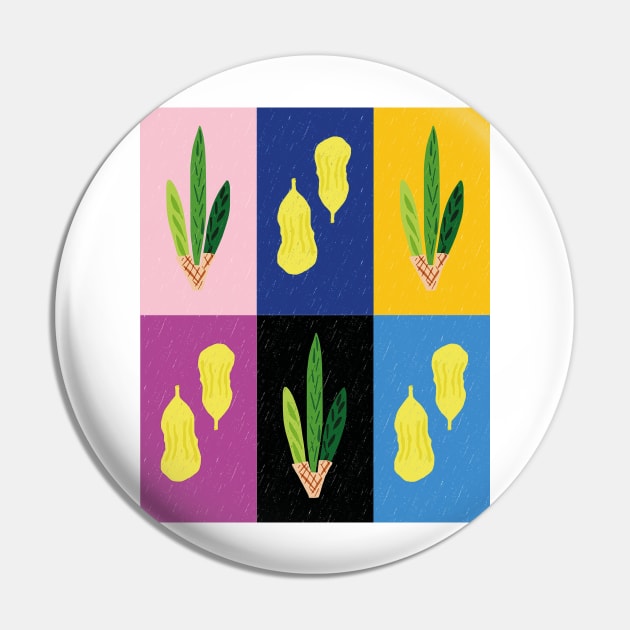 Lulav &amp; Etrog Ridley Road Pop Art Grid Pin by TillaCrowne