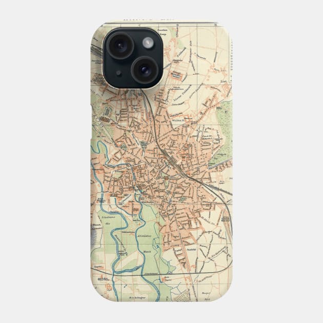 Vintage Map of Hanover Germany (1895) Phone Case by Bravuramedia