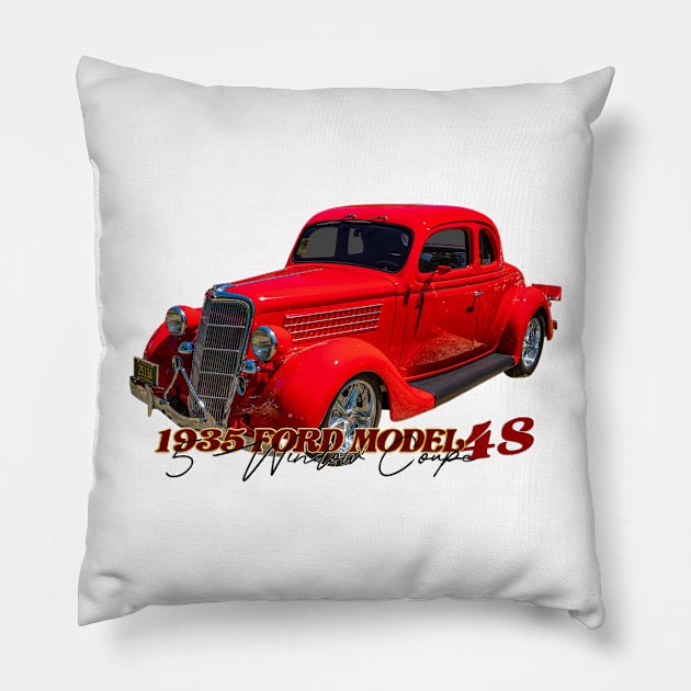 1935 Ford Model 48 5 Window Coupe Pillow by Gestalt Imagery