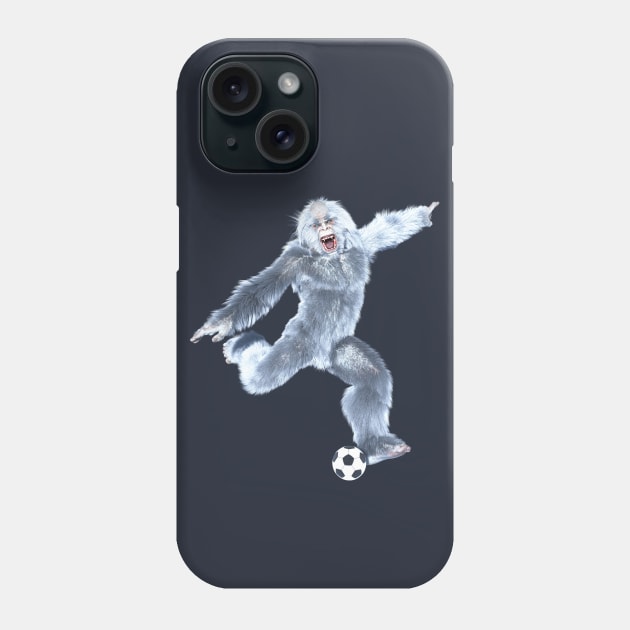 Yeti Soccer Shots Phone Case by vonHobo