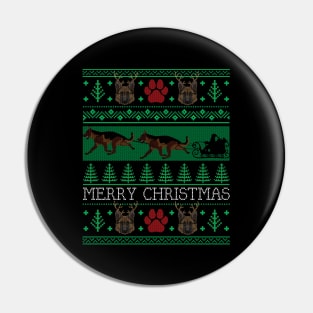 Christmas German Shepherd Dog Lovers Owners Ugly Christmas Sweater Pin