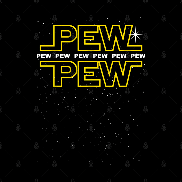 Pew Pew Funny Sci-Fi by beardline