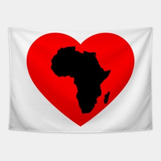 Africa Heart, African, African American Tapestry