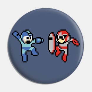 Megaman and Protoman Pin