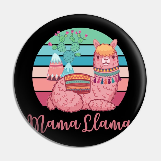 Womens Mama Llama - Funny _ Cute Mom Gift Tank Top Pin by Kaileymahoney