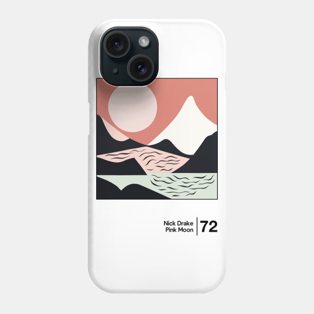 Nick Drake - Pink Moon - Minimalist Illustration Design Phone Case by saudade