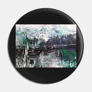 Semi abstract river scape 4 Pin