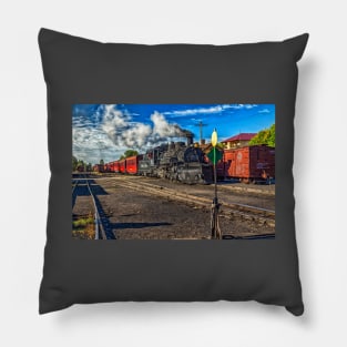 Cumbres and Toltec Narrow Gauge Railroad Chama New Mexico Yard Pillow