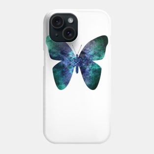 Green blue grungy butterfly Phone Case