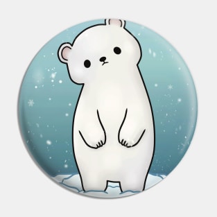 Adorable Polar Bears Snowing Lover Gift Pin