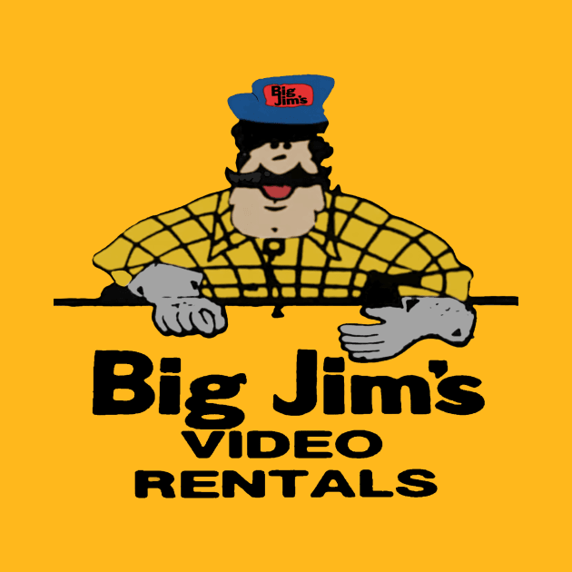 Big Jim's Video Rental - Limited Rental Store Collection T-Shirt by Dueling Decades