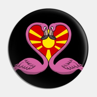 Flamingo Macedonia Pin